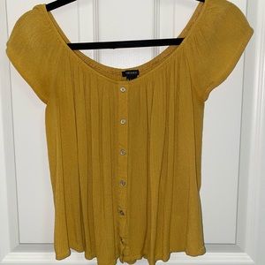 Mustard Off Shoulder Blouse